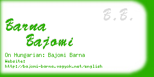 barna bajomi business card